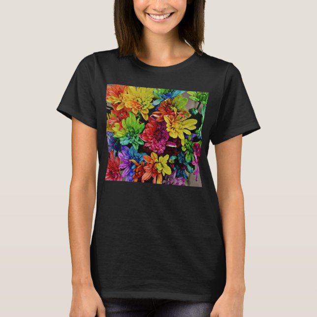 Floral Multi-Colored Top  (Black) (Front)