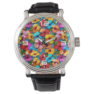 Floral Multicolored Flowers Pattern-36355 Watch