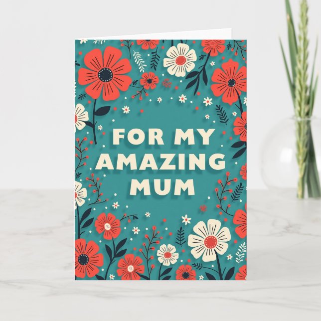 Floral Mum Appreciation Card (Front)