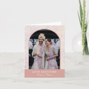 Floral Mundap Arch Wedding Thank You Card