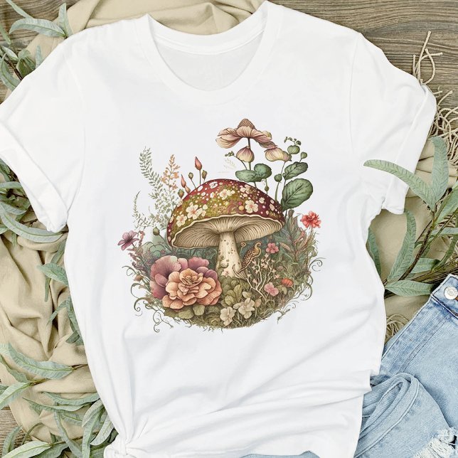 Floral Mushroom Women's T-Shirt (Creator Uploaded)