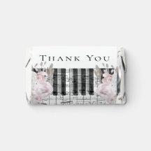 floral music thank you hershey's miniatures