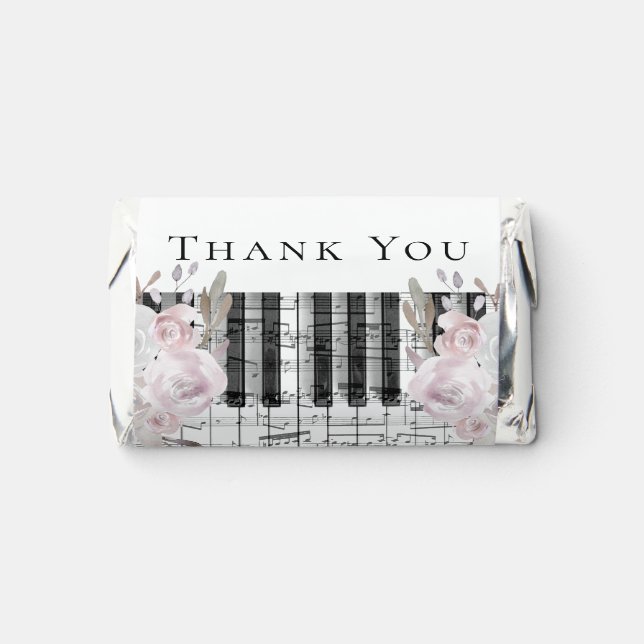 floral music thank you  hershey's miniatures (Front)