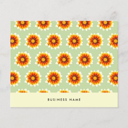 Floral Mustard Yellow Small Business Order Insert