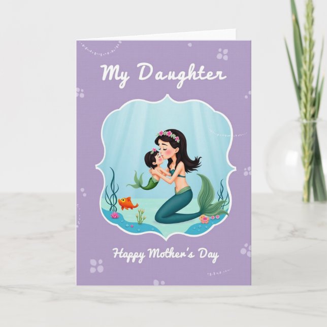 Floral My Daughter Mothers Day Card (Front)