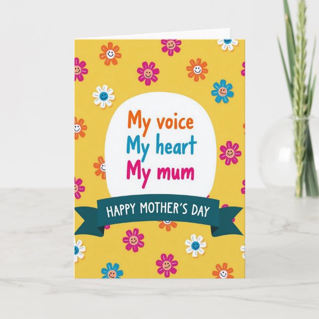 Floral My Mum Day Card (Front)