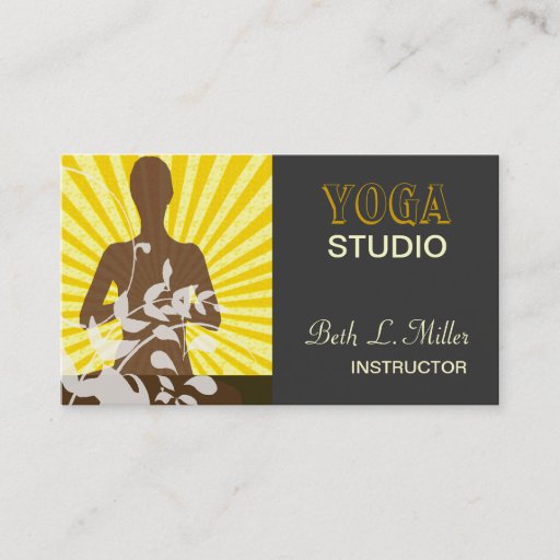 Customizable Sunrise Meditations &amp; Yoga Spiritual Business Card Template