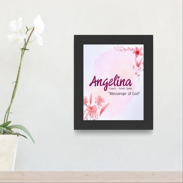 Floral Name Art - Personalized Poster with Name (Entryway)