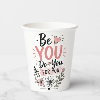 ​Floral Name Custom Coffee Mug | Watercolor Flower Paper Cups