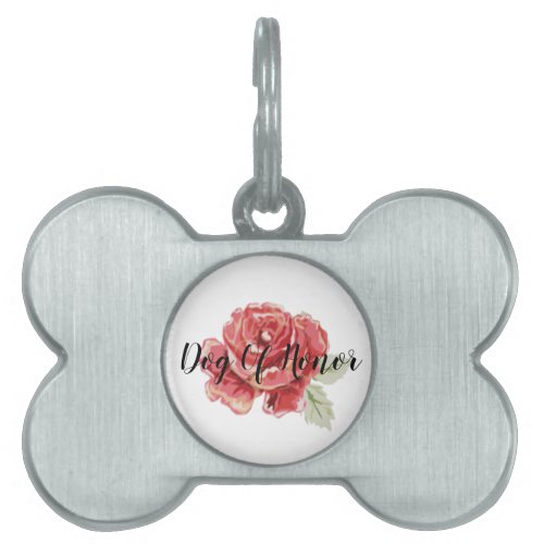 Floral name id  pet ID tag
