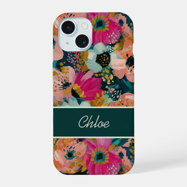 Floral Name Iphone Case (Back)