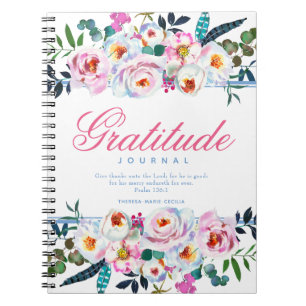Floral Named Pink Gratitude Journal