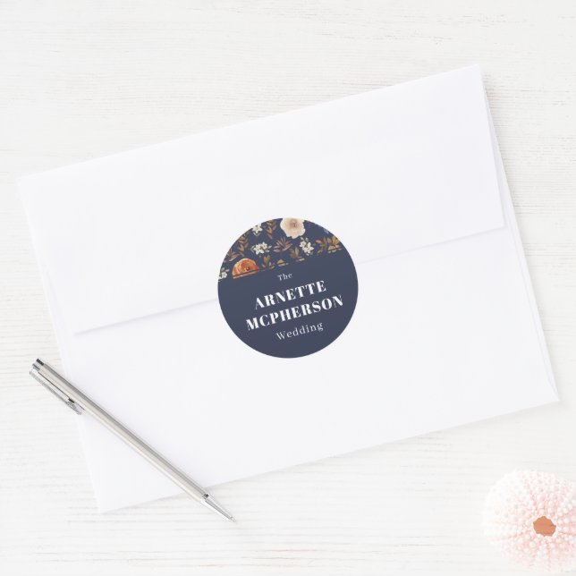 Floral Named Wedding Envelope Seal (Envelope)