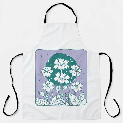 Floral nature design apron