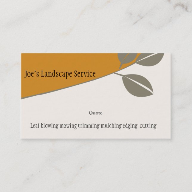 Floral _Nature Elegant Autumn Leaf Marketing Business Card (Front)