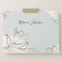 Floral Nature Inspired Personalized File Folder