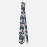 Floral Navy And Blush Neck Tie at Zazzle