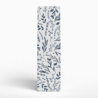 Floral Navy and White Binder