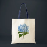 Floral Navy Blue Hydrangea Botanical Personalized Tote Bag<br><div class="desc">Floral Navy Hydrangea Botanical Personalized Tote Bag</div>