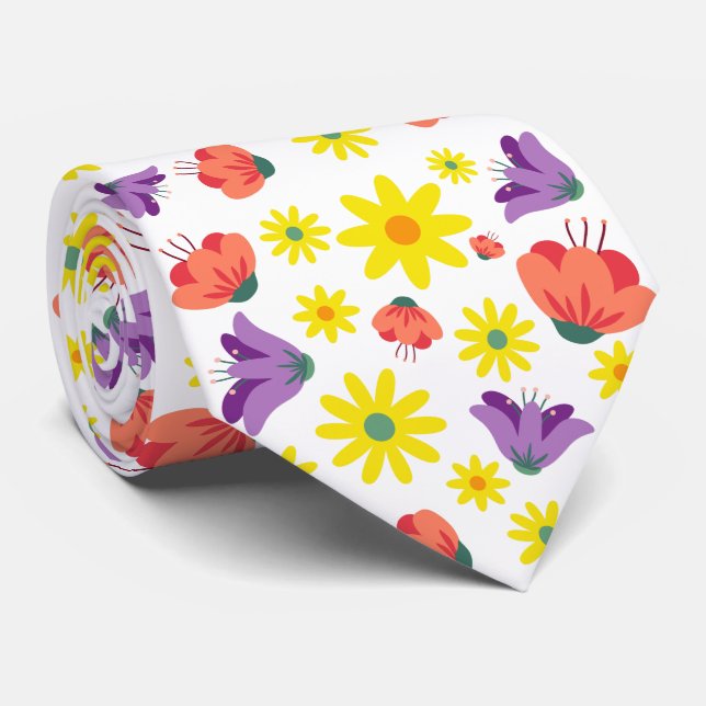 Floral  neck tie (Rolled)