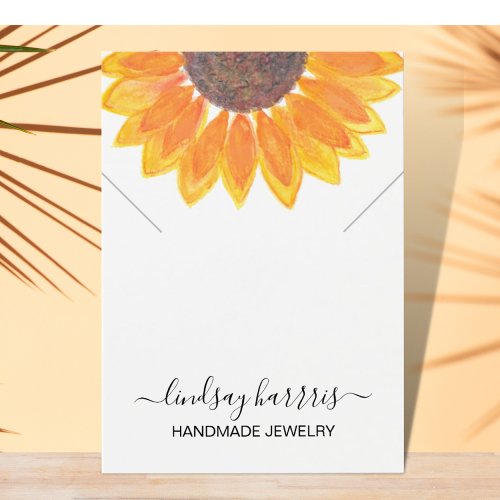 Floral Necklace Jewelry Display Card