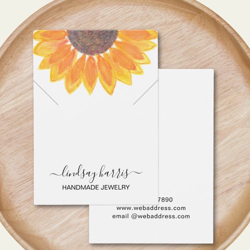 Floral Necklace Jewelry Display Card