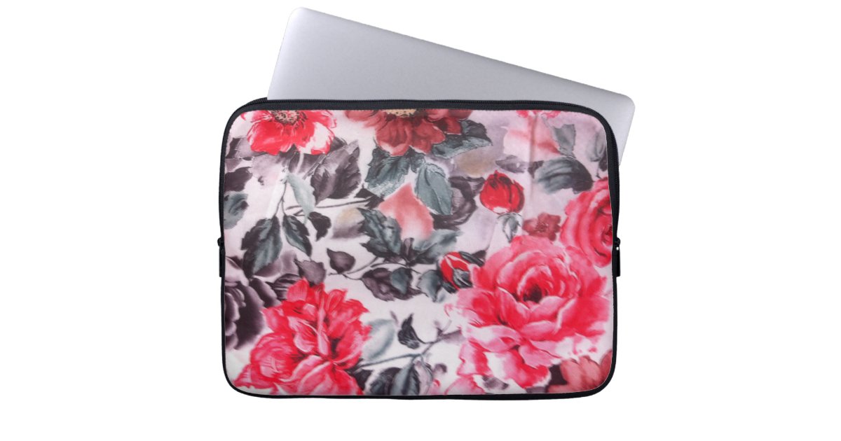 Floral Neoprene Laptop Sleeve 13 inch Zazzle