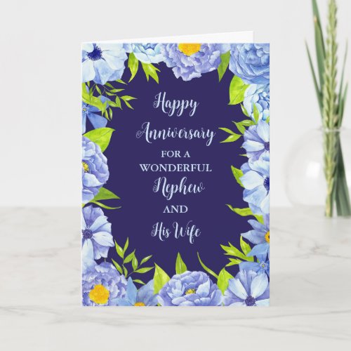 Floral Nephew and His Wife Anniversary Card