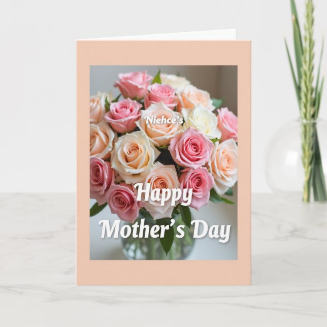 Floral Niehces Mothers Day Card (Front)