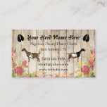 Floral Nigerian Dwarf Dairy Goat Business Card