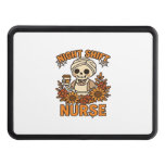 Floral Night Shift Nurse Skeleton Halloween RN Nur Hitch Cover