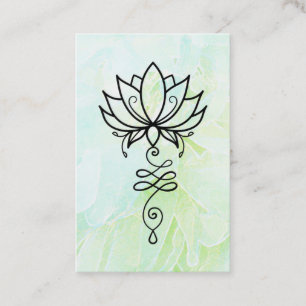 *~* Floral Nirvana Sacred Geometry Yoga Lotus Business Card