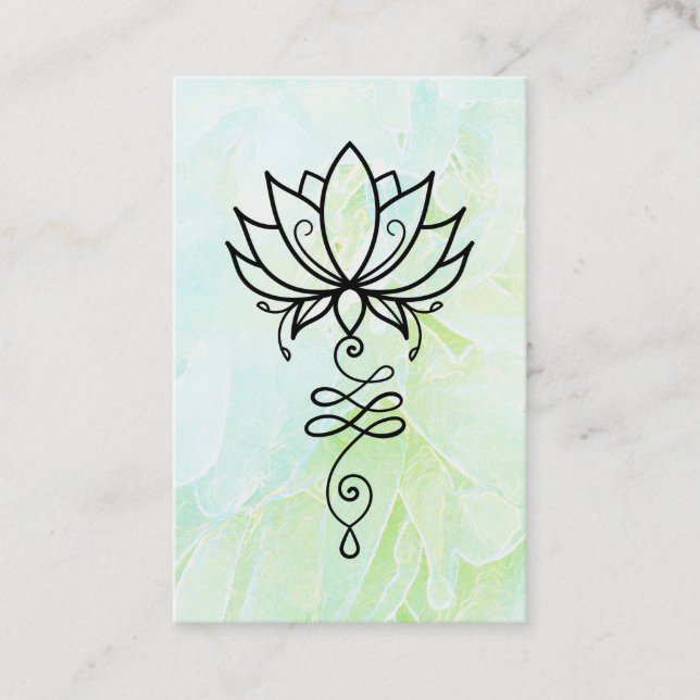*~* Floral Nirvana Sacred Geometry Yoga Lotus Business Card (Front)
