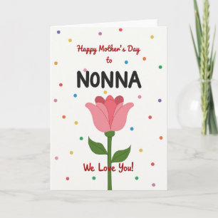 Floral Nonna Mothers Day Card