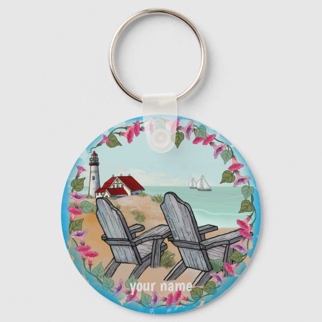 Floral Noon lighthouse keychain (Front)