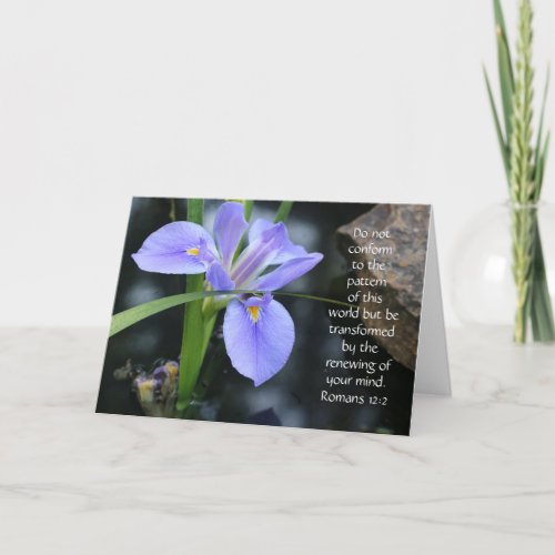 Floral Note w Scripture Verse from Romans blank Card