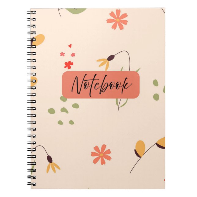 Floral Notebook -Earthy Color Design (Front)