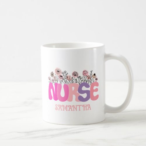 Floral Nurse Coffee Mug