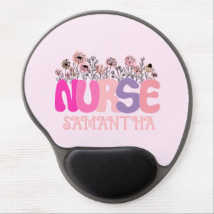 Floral Nurse Gel Mouse Pad