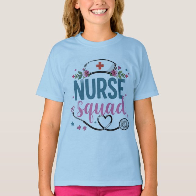 Floral Nurse Squad Graduation Shirt | Future RN Gi (Front)