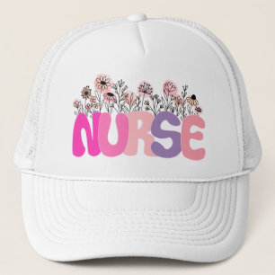 Floral Nurse Trucker Hat
