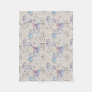 Floral Nursery print baby blanket