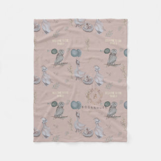 Floral Nursery Print baby blanket