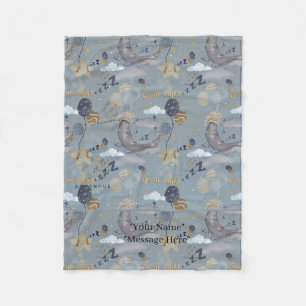 Floral Nursery Print Fleece Baby Blanket
