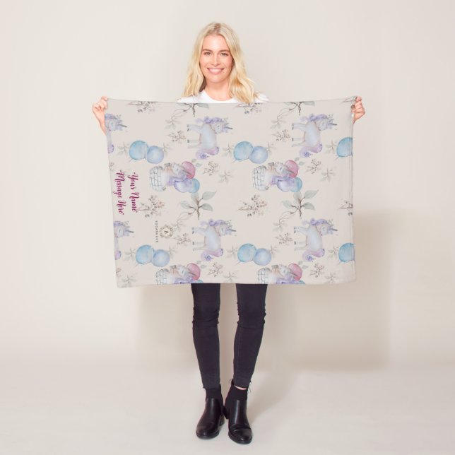 Floral Nursery Whimsical print Baby Blanket (In Situ)