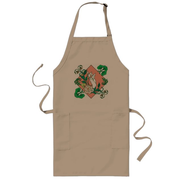 “Floral Offering” – Botanical Hand & Bloom Apron (Front)