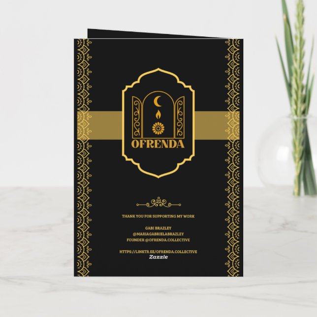 “Floral Offering” – Botanical Hand & Bloom Card (Back)