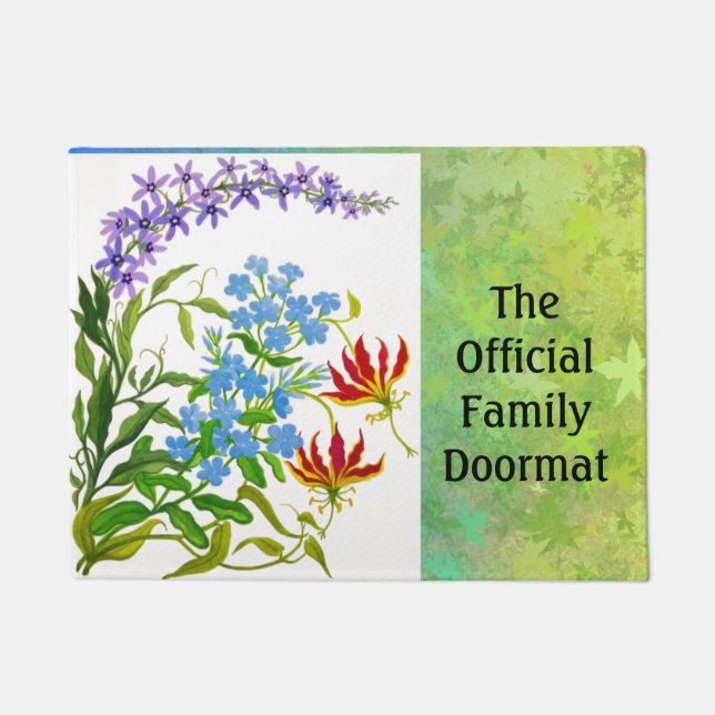 Floral Official Family Doormat (Front)