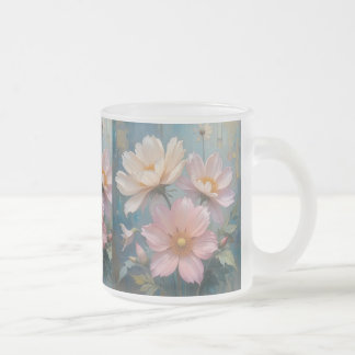 Floral Oil Painting #1 Frosted Glass Coffee Mug