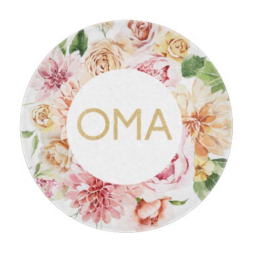 Floral Oma Gift Cutting Board